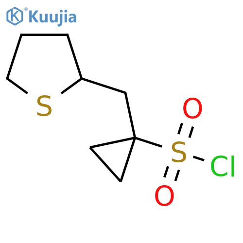1-(thiolan-2-yl)methylcyclopropane-1-sulfonyl chloride structure