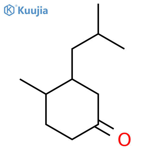 4-Methyl-3-(2-methylpropyl)cyclohexan-1-one structure