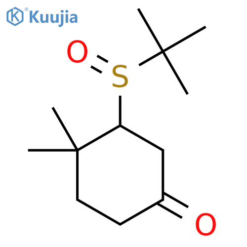 4,4-Dimethyl-3-(2-methylpropane-2-sulfinyl)cyclohexan-1-one structure