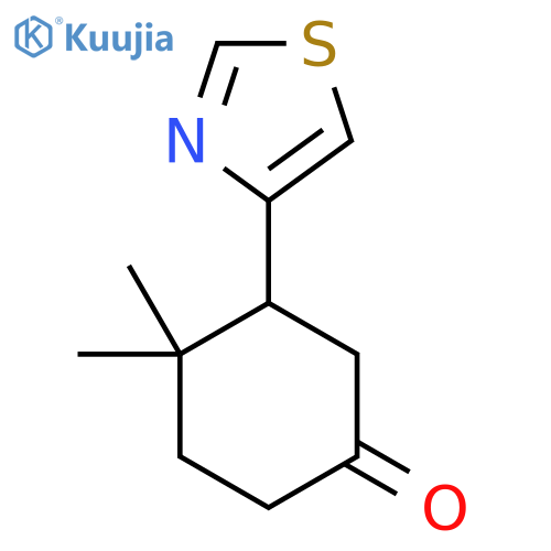 4,4-Dimethyl-3-(1,3-thiazol-4-yl)cyclohexan-1-one structure