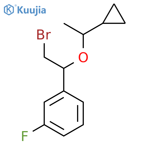 1-2-bromo-1-(1-cyclopropylethoxy)ethyl-3-fluorobenzene structure