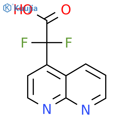 2,2-difluoro-2-(1,8-naphthyridin-4-yl)acetic acid structure