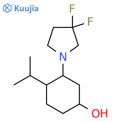 3-(3,3-Difluoropyrrolidin-1-yl)-4-(propan-2-yl)cyclohexan-1-ol structure