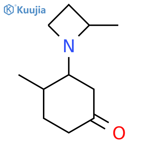 4-Methyl-3-(2-methylazetidin-1-yl)cyclohexan-1-one structure