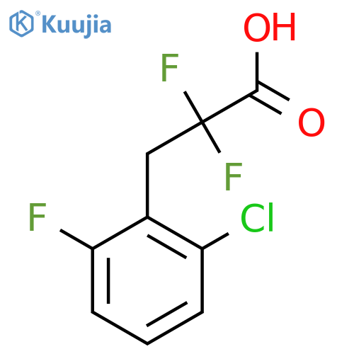 3-(2-chloro-6-fluorophenyl)-2,2-difluoropropanoic acid structure