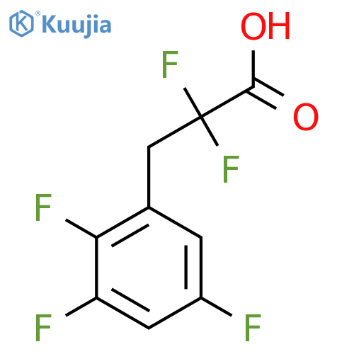 2,2-difluoro-3-(2,3,5-trifluorophenyl)propanoic acid structure