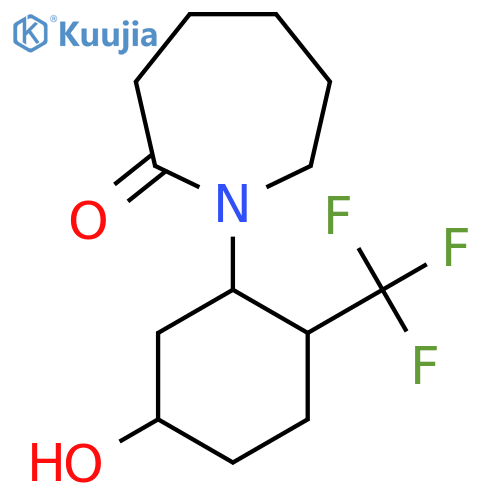 1-[5-Hydroxy-2-(trifluoromethyl)cyclohexyl]azepan-2-one structure