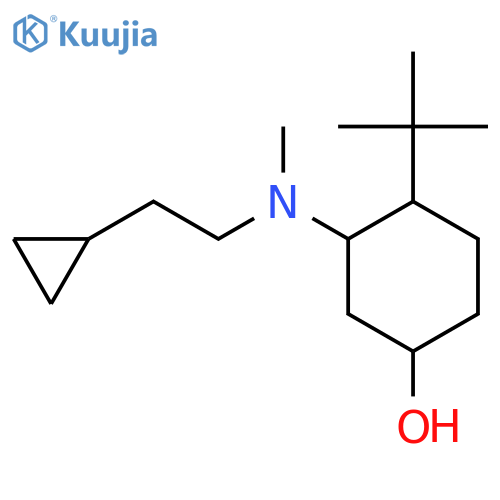 4-Tert-butyl-3-[(2-cyclopropylethyl)(methyl)amino]cyclohexan-1-ol structure