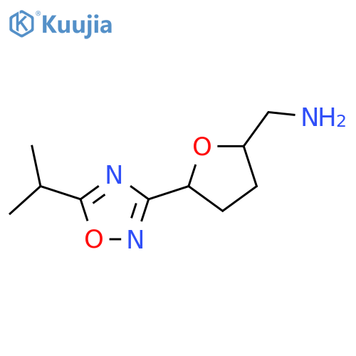 {5-[5-(Propan-2-yl)-1,2,4-oxadiazol-3-yl]oxolan-2-yl}methanamine structure