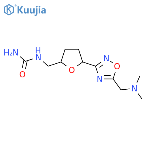 [(5-{5-[(Dimethylamino)methyl]-1,2,4-oxadiazol-3-yl}oxolan-2-yl)methyl]urea structure