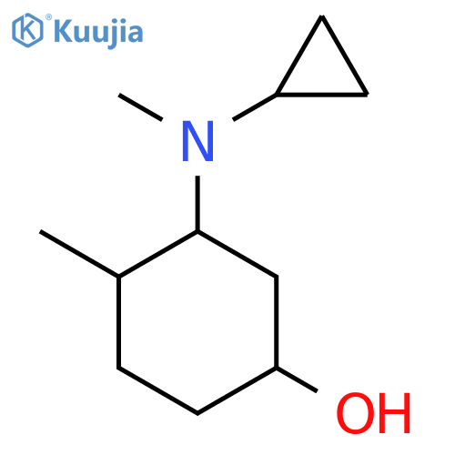 3-[Cyclopropyl(methyl)amino]-4-methylcyclohexan-1-ol structure