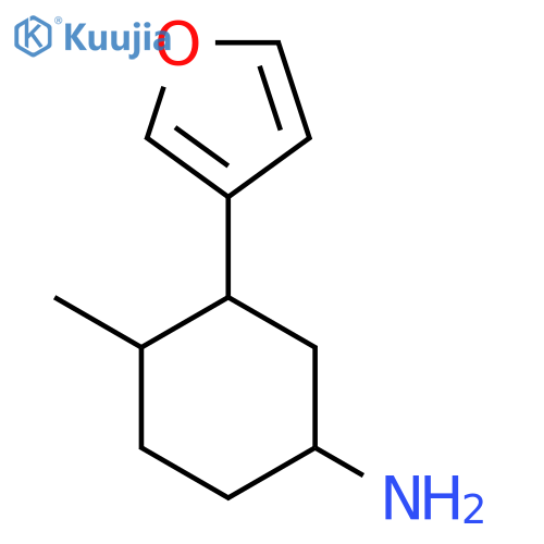 3-(Furan-3-yl)-4-methylcyclohexan-1-amine structure