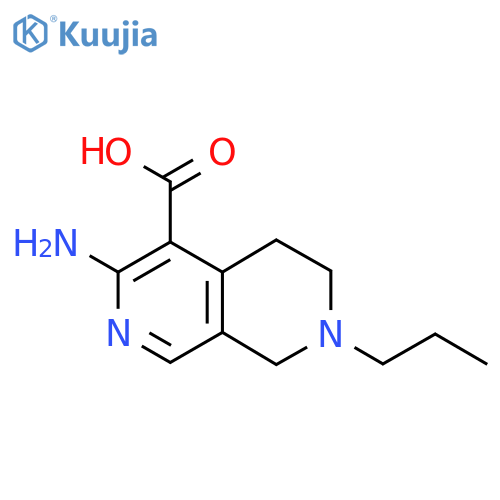 3-Amino-7-propyl-5,6,7,8-tetrahydro-2,7-naphthyridine-4-carboxylic acid structure