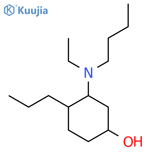 3-[Butyl(ethyl)amino]-4-propylcyclohexan-1-ol structure