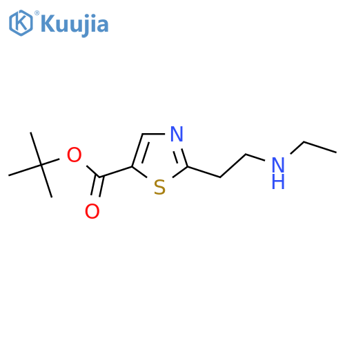 tert-butyl 2-2-(ethylamino)ethyl-1,3-thiazole-5-carboxylate structure