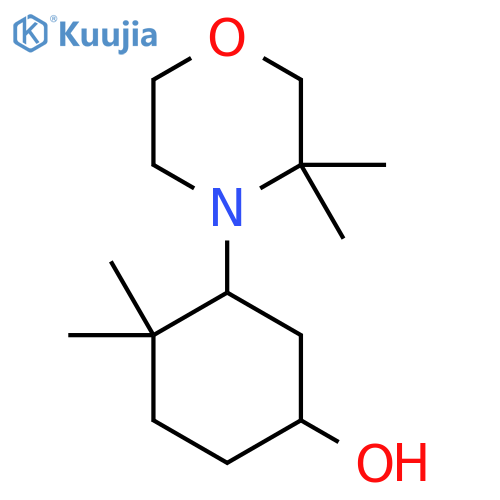 3-(3,3-Dimethylmorpholin-4-yl)-4,4-dimethylcyclohexan-1-ol structure