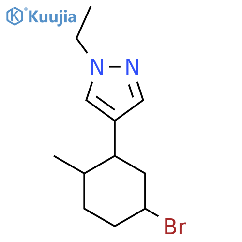 4-(5-bromo-2-methylcyclohexyl)-1-ethyl-1H-pyrazole structure