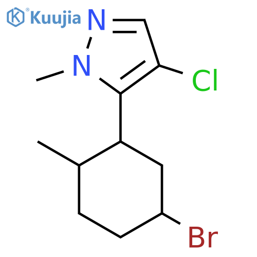 5-(5-bromo-2-methylcyclohexyl)-4-chloro-1-methyl-1H-pyrazole structure