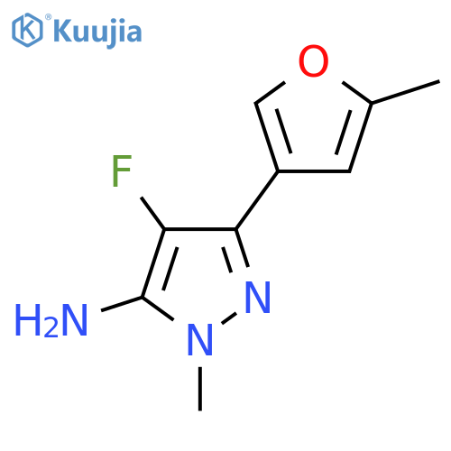 4-fluoro-1-methyl-3-(5-methylfuran-3-yl)-1H-pyrazol-5-amine structure