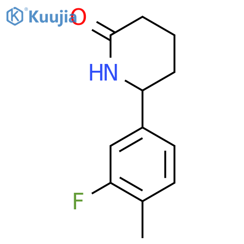 6-(3-Fluoro-4-methylphenyl)piperidin-2-one structure