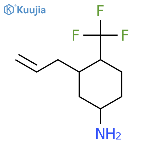 3-(Prop-2-en-1-yl)-4-(trifluoromethyl)cyclohexan-1-amine structure