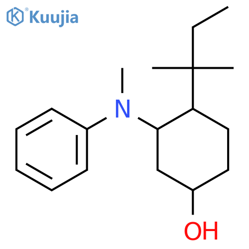 3-[Methyl(phenyl)amino]-4-(2-methylbutan-2-yl)cyclohexan-1-ol structure