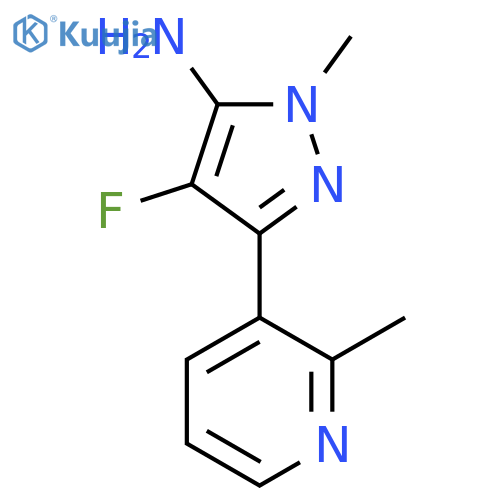 4-fluoro-1-methyl-3-(2-methylpyridin-3-yl)-1H-pyrazol-5-amine structure