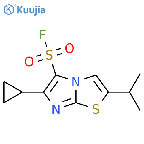 6-cyclopropyl-2-(propan-2-yl)imidazo2,1-b1,3thiazole-5-sulfonyl fluoride structure