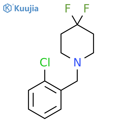 1-(2-chlorophenyl)methyl-4,4-difluoropiperidine structure