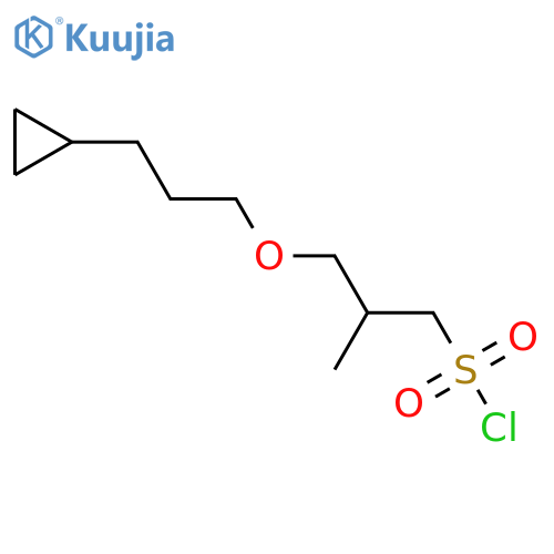 3-(3-cyclopropylpropoxy)-2-methylpropane-1-sulfonyl chloride structure