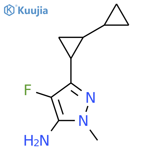 3-(2-cyclopropylcyclopropyl)-4-fluoro-1-methyl-1H-pyrazol-5-amine structure