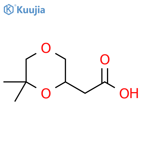 2-(6,6-dimethyl-1,4-dioxan-2-yl)acetic acid structure