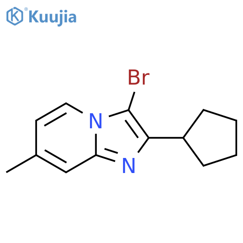 3-bromo-2-cyclopentyl-7-methylimidazo1,2-apyridine structure