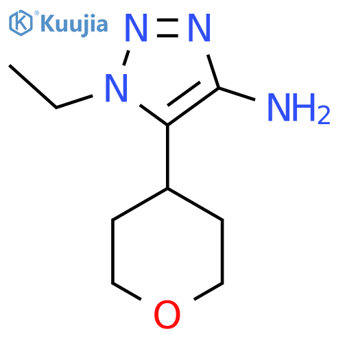 1-ethyl-5-(oxan-4-yl)-1H-1,2,3-triazol-4-amine structure