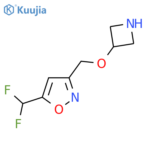 3-(azetidin-3-yloxy)methyl-5-(difluoromethyl)-1,2-oxazole structure
