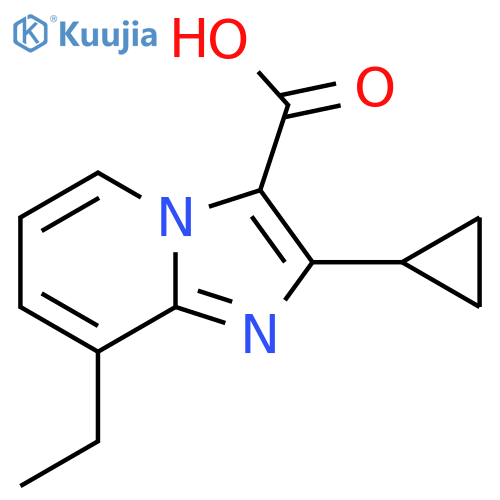 2-cyclopropyl-8-ethylimidazo1,2-apyridine-3-carboxylic acid structure