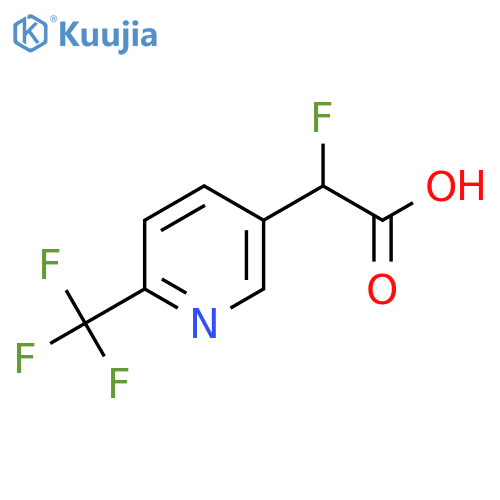 2-fluoro-2-6-(trifluoromethyl)pyridin-3-ylacetic acid structure