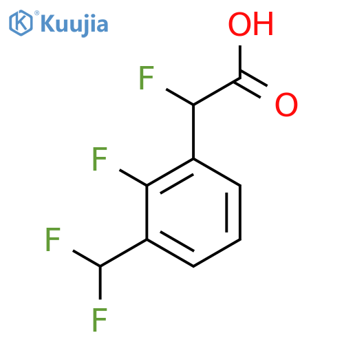 2-3-(difluoromethyl)-2-fluorophenyl-2-fluoroacetic acid structure