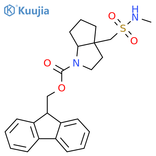 (9H-fluoren-9-yl)methyl 3a-(methylsulfamoyl)methyl-octahydrocyclopentabpyrrole-1-carboxylate structure