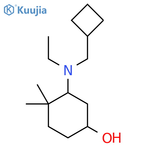 3-[(Cyclobutylmethyl)(ethyl)amino]-4,4-dimethylcyclohexan-1-ol structure