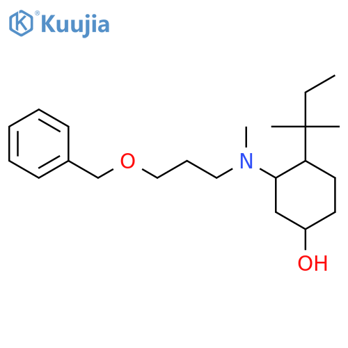 3-{[3-(Benzyloxy)propyl](methyl)amino}-4-(2-methylbutan-2-yl)cyclohexan-1-ol structure