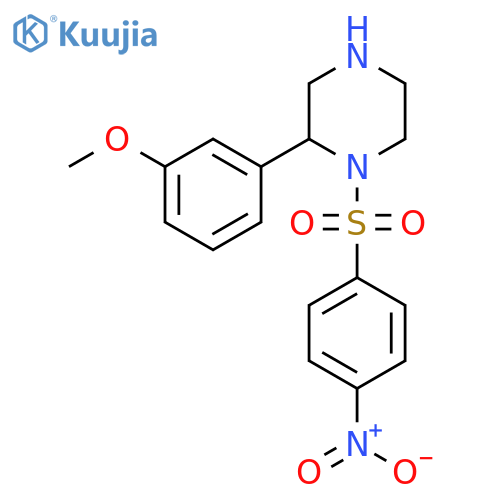 2-(3-Methoxyphenyl)-1-(4-nitrobenzenesulfonyl)piperazine structure