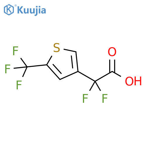 2,2-difluoro-2-5-(trifluoromethyl)thiophen-3-ylacetic acid structure