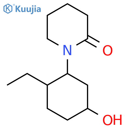 1-(2-Ethyl-5-hydroxycyclohexyl)piperidin-2-one structure