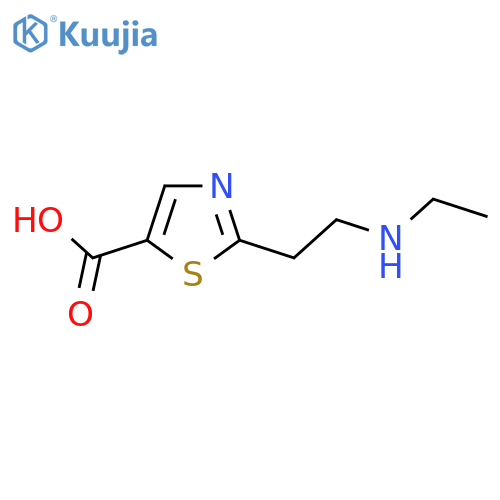 2-2-(ethylamino)ethyl-1,3-thiazole-5-carboxylic acid structure
