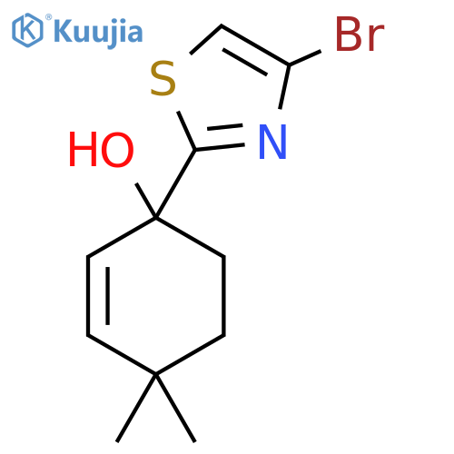 1-(4-Bromo-1,3-thiazol-2-yl)-4,4-dimethylcyclohex-2-en-1-ol structure