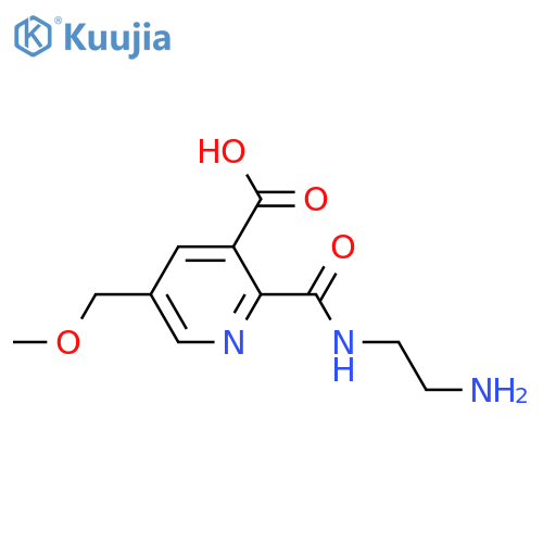 2-(2-aminoethyl)carbamoyl-5-(methoxymethyl)pyridine-3-carboxylic acid structure