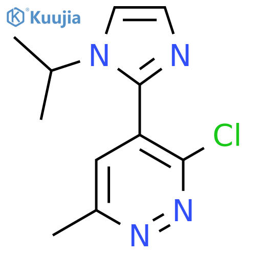 3-chloro-6-methyl-4-1-(propan-2-yl)-1H-imidazol-2-ylpyridazine structure