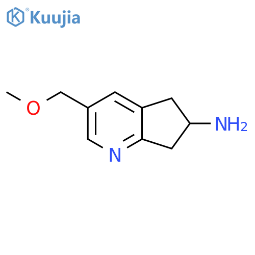 3-(methoxymethyl)-5H,6H,7H-cyclopentabpyridin-6-amine structure
