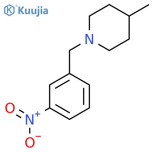 4-methyl-1-(3-nitrophenyl)methylpiperidine structure